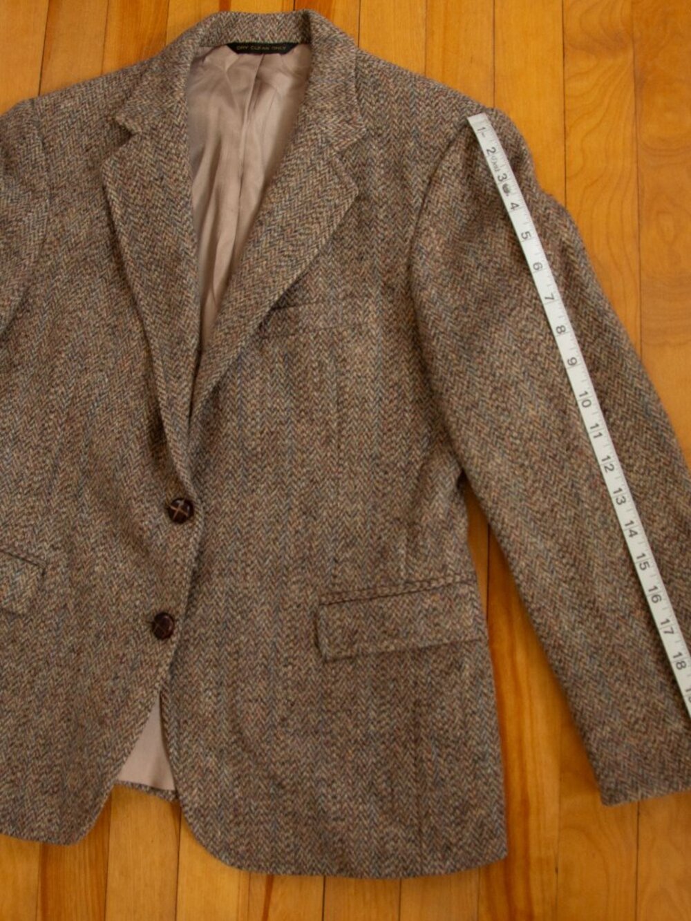 Light Academia Vintage Scottish Tweed Blazer - Harris Wool - Picture 10 of 10